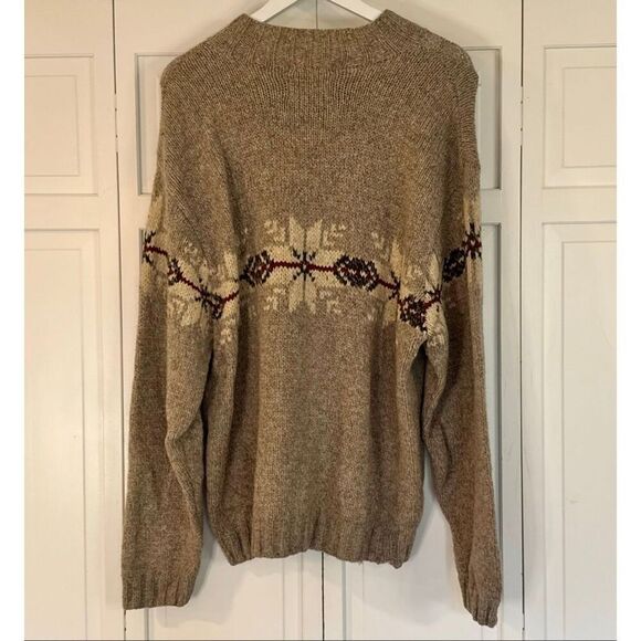 vintage Eddie Bauer Legend 100% wool snowflake cottage core sweater XL - Picture 4 of 11